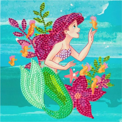 Craft Buddy Disney Princess Ariel Κάρτα Diamond Painting Kit 18x18cm 401940090522