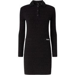 Pinko Mini Καθημερινό Φόρεμα Πλεκτό Μαύρο 104360A27J-Z99