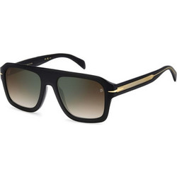 David Beckham DB7127S 2M2QY Ανδρικά Γυαλιά Ηλίου Aviator Κοκάλινα Μαύρα με Καφέ Φακό