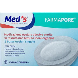 Med's Medical Solution Farmapore Οφθαλμικά Επιθέματα Λευκά 70x50mm 5τμχ