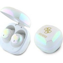 Guess 4G Logo Mini Ακουστικά Bluetooth In Ear Ανθεκτικά στο Νερό White