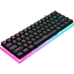 Redragon K605 Μηχανικό Gaming Πληκτρολόγιο 60% με Outemu Blue Διακόπτες RGB Black Multicolor