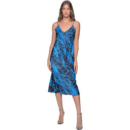 Milena By Paris Γυναικείο Νυχτικό Καλοκαιρινό Σατέν Royal Blue Μαύρο 3440 Milena By Paris Γυναικείο Νυχτικό Καλοκαιρινό Σατέν Royal Blue Μαύρο 3440