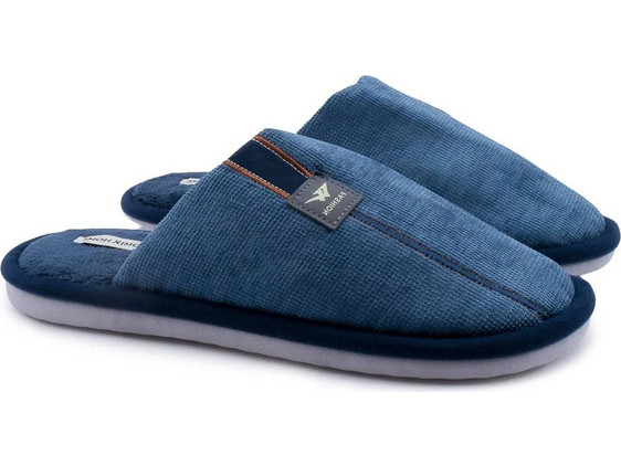 Love4shoes Χειμερινές Ανδρικές Παντόφλες Navy Μπλε 4222-0726