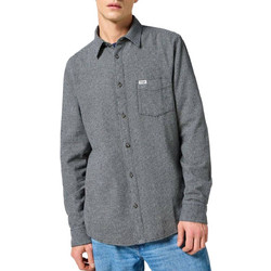 Wrangler Ανδρικό Πουκάμισο Βαμβακερό Καρό Μακρυμάνικο Κανονική Γραμμή Ανθρακί 112357253