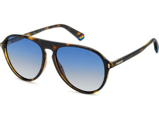 Polaroid Eyewear PLD6225S 086/Z7 Ανδρικά Γυαλιά Ηλίου Aviator Κοκάλινα Ταρταρούγα με Μπλε Φακό
