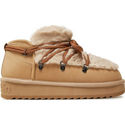 D.Franklin Nordic TRK Γυναικεία Μποτάκια Χιονιού Πλατφόρμα Suede Μπεζ με Γούνα SH370011