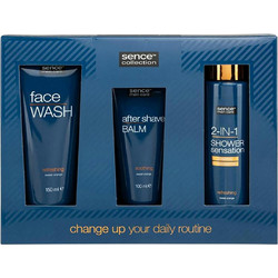 Sence Collection Shower Gel 150ml + Face Cleanser Gel 150ml + After Shave Lotion 100ml