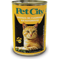 Pet City Adult Chunks with Turkey & Chicken in Gravy 410gr