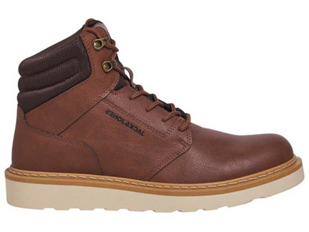 Jack & Jones Ανδρικά Αρβυλάκια Δερμάτινα Καφέ 12263093