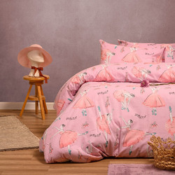 Melinen Σετ Παιδικά Σεντόνια Μονά Βαμβακερά 170x260 Ballet Pink