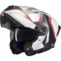 MT Atom 2 SV Emalla C7 White Red Blue Κράνος Μηχανής Flip-Up 1650gr