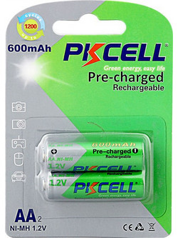 Pkcell Rechargeable RTU AA 600mAh 2τμχ