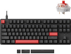 Lemokey X1 QMK/VIA Μηχανικό Gaming Πληκτρολόγιο TenKeyLess με Keychron Red Διακόπτες Black