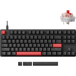 Lemokey X1 QMK/VIA Μηχανικό Gaming Πληκτρολόγιο TenKeyLess με Keychron Red Διακόπτες Black