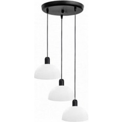 Heronia Lighting Sfera Κρεμαστό Φωτιστικό Οροφής Τρίφωτο Μαύρο 35-0091