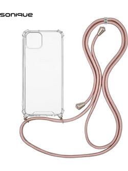 Sonique Armor Clear Back Cover Transparent / Rose Gold Satin (iPhone 14 Plus)