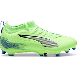 Puma Ultra 5 Match FG/AG 108096-03 Παιδικά Ποδοσφαιρικά Παπούτσια με Τάπες και Καλτσάκι Lime