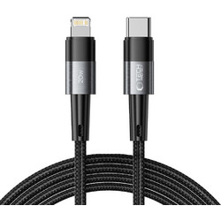 Tech-Protect UltraBoost Braided USB-C to Lightning Cable 20W 2m Black Grey 9490713934111