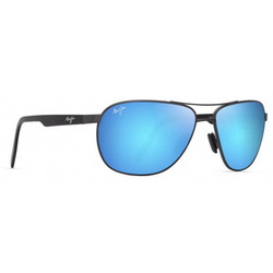 Maui Jim B728-17 Ανδρικά Γυαλιά Ηλίου Aviator Μεταλλικά Μαύρα με Μπλε Φακό