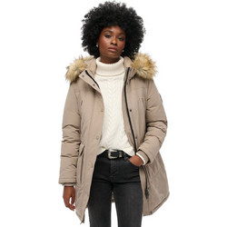 Superdry Γυναικείο Μπουφάν Χειμωνιάτικο Puffer Μακρύ Μπεζ W5011786A-1PC