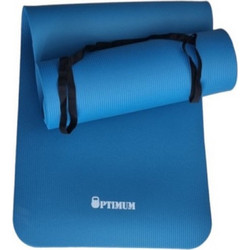 Optimum Στρώμα Γυμναστικής Yoga / Pilates Μπλε με Ιμάντα Μεταφοράς 183x61x1.5cm