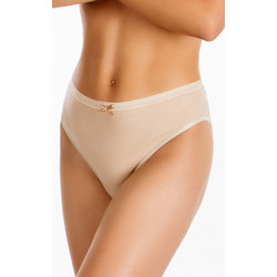 Minerva Βαμβακερά Ψηλόμεσα Γυναικεία Slip Μπεζ 2Pack 90-89560-003