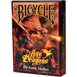 Bicycle Anne Stokes Age Of Dragons Τράπουλα Πλαστικοποιημένη Πορτοκαλί 1039021