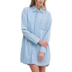 Calvin Klein Mini Καθημερινό Φόρεμα Σεμιζιέ Τζιν Γαλάζιο J20J225472-1A4 Calvin Klein Mini Καθημερινό Φόρεμα Σεμιζιέ Τζιν Γαλάζιο J20J225472-1A4