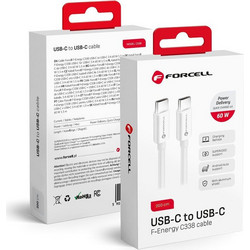 Forcell F-Energy C338 USB-C to USB-C 60W 2m White 5903396219603