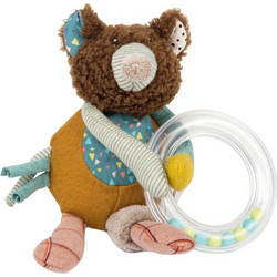 Moulin Roty Αρκουδάκι Υφασμάτινη Κουδουνίστρα για Νεογέννητα