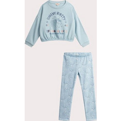 Dpam Sky Blue Unicorn Παιδική Πιτζάμα Fleece Χειμωνιάτικη Γαλάζια 24WH1191PYJ