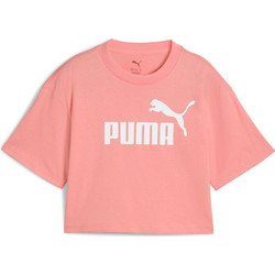 Puma Παιδικό Crop Top Κοντομάνικο Κοραλί 684939-18