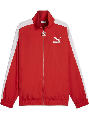 Puma T7 Oversized Ανδρική Ζακέτα με Φερμουάρ Κόκκινη 626913-11