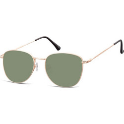 Sunoptic SG-924G Ανδρικά Γυαλιά Ηλίου Τετράγωνα Μεταλλικά Χρυσά με Πράσινο Φακό