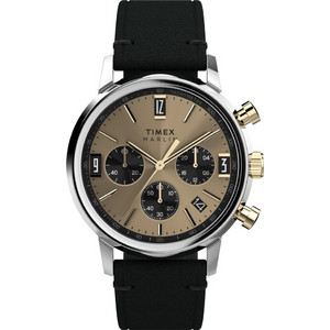 Timex Marlin Ανδρικό Ρολόι Χρονογράφος Αυτόματο με Μαύρο Δερμάτινο Λουράκι TW2W60300 Timex Marlin Ανδρικό Ρολόι Χρονογράφος Αυτόματο με Μαύρο Δερμάτινο Λουράκι TW2W60300