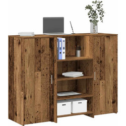 vidaXL Γραφείο Reception Ξύλινο με Βιβλιοθήκη 135x50x103.5cm 3324194