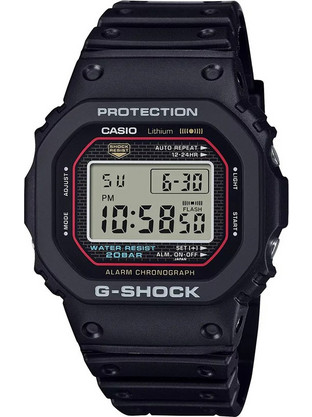 Casio G-Shock Ψηφιακό Ανδρικό Ρολόι Χρονογράφος με Μαύρο Καουτσούκ Λουράκι DW-5000R-1AER