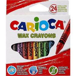 Carioca Wax Crayons Κηρομπογιές Σετ 24τμχ