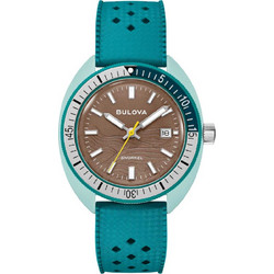 Bulova Snorkel Ανδρικό Ρολόι με Τυρκουάζ Καουτσούκ Λουράκι 98B446