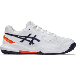 ASICS Gel Dedicate 8 GS Παιδικά Αθλητικά Παπούτσια για Τένις Λευκά Μαύρα Πορτοκαλί 1044A077-104
