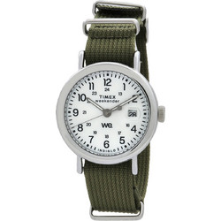 Timex Weekender Ανδρικό Ρολόι με Χακί Υφασμάτινο Λουράκι TW2W85600