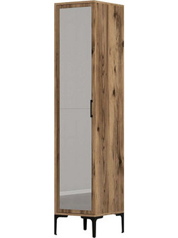Hanah Home Μονόφυλλη Ντουλάπα Ρούχων Kumsal Καρυδί 40x47.5x201.4cm 845HCT5407