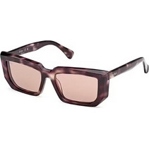 Max Mara MM0126 55E Γυναικεία Γυαλιά Ηλίου Πολυγωνικά Κοκάλινα Καφέ με Καφέ Φακό