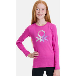 Benetton Παιδικό T-Shirt Μακρυμάνικο Φούξια 3I9WC10JR-239