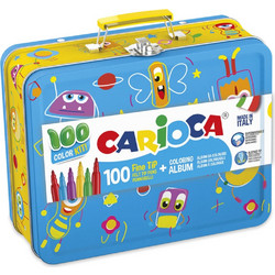 Carioca 10342500 Σετ Ζωγραφικής με Βαλιτσάκι 21x16x6cm 100τμχ