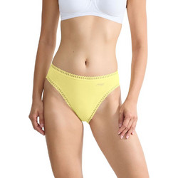 Sloggi Go Crush Βαμβακερά Ψηλόμεσα Γυναικεία Slip Κίτρινα 3Pack 10219672-V015