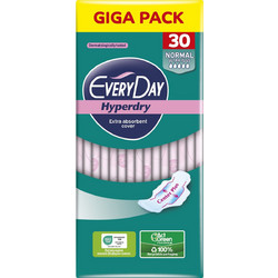 EveryDay Hyperdry Normal Ultra Plus Σερβιέτες με Φτερά για Κανονική Ροή 5 Σταγόνες 30τμχ
