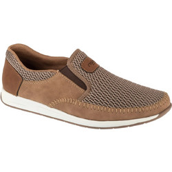 Rieker Ανδρικά Μοκασίνια Loafers Καστόρινα Ταμπά 11954-64