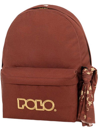 Polo Original Scarf Σχολική Τσάντα Πλάτης Γυμνασίου - Λυκείου Καφέ 901135-3576